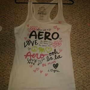 White Aero postal t-shirt